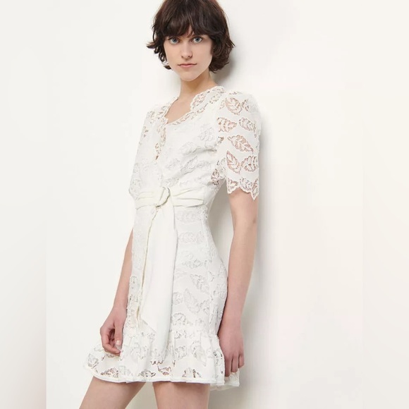 Sandro Lace Wrap Dress - Picture 2 of 9
